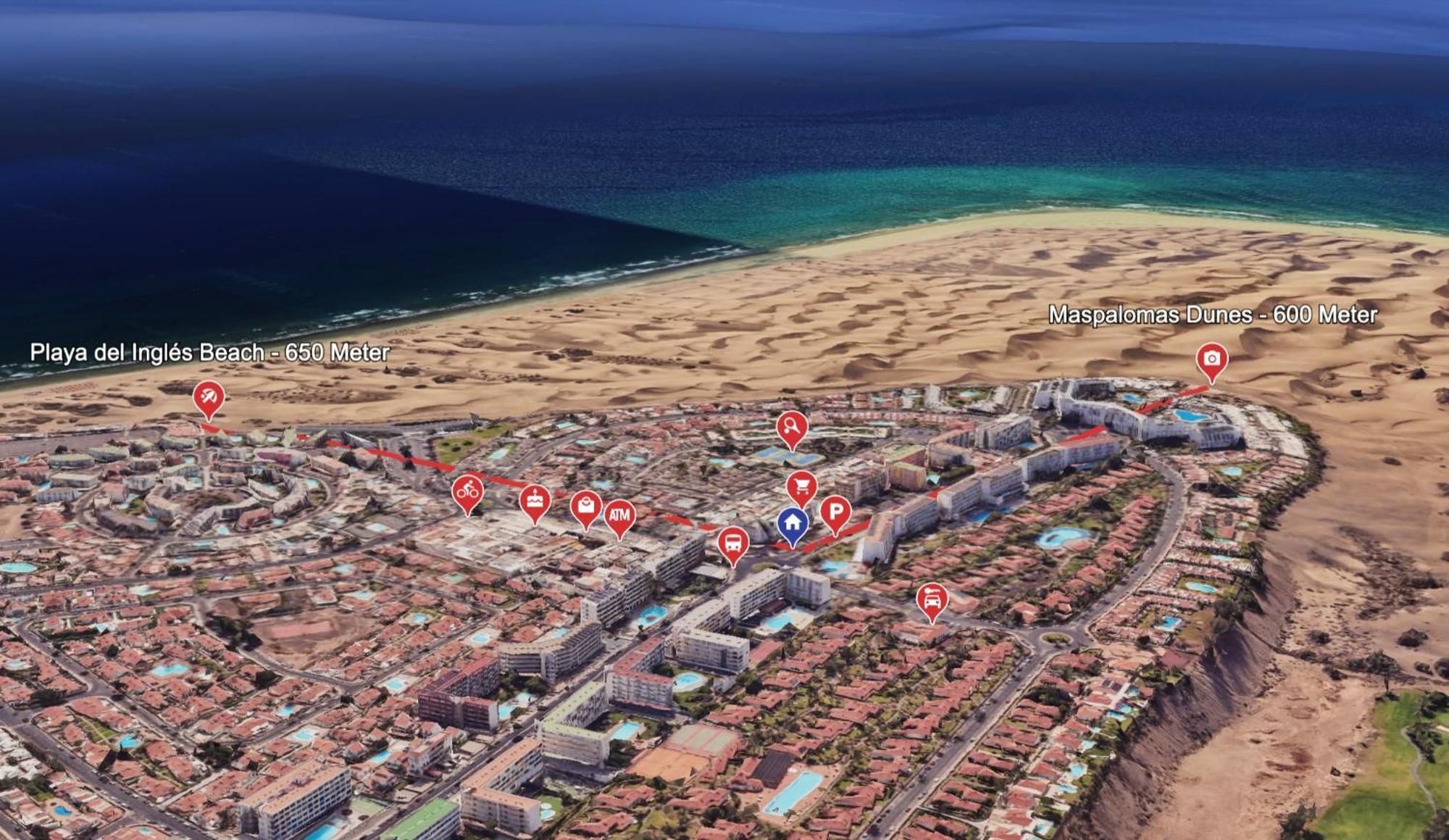 Casa Lex I Ocean & Sunrise Panorama I Steps From Dunes And Beach I Private 50 Sqm Terrace I Pool Maspalomas  Extérieur photo